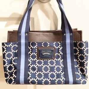 Tommy Hilfiger Blue Nautical Canvas Satchel Tote